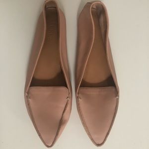J.Crew pointy-toe flats, beige, barely worn